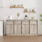 Credenza moderna con 2 cassetti, mobile da cucina da 80 cm, piano spazioso per uso versatile e ampio contenimento