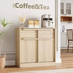 Credenza moderna con 2 cassetti, mobile da cucina da 80 cm, piano spazioso per uso versatile e ampio contenimento