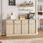 Credenza moderna con 2 cassetti, mobile da cucina da 80 cm, piano spazioso per uso versatile e ampio contenimento