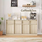 Credenza moderna con 2 cassetti, mobile da cucina da 80 cm, piano spazioso per uso versatile e ampio contenimento