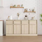 Credenza moderna con 2 cassetti, mobile da cucina da 80 cm, piano spazioso per uso versatile e ampio contenimento