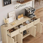 Credenza moderna con 2 cassetti, mobile da cucina da 80 cm, piano spazioso per uso versatile e ampio contenimento