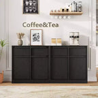 Credenza moderna con 2 cassetti, mobile da cucina da 80 cm, piano spazioso per uso versatile e ampio contenimento