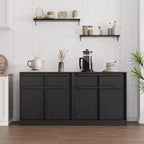 Credenza moderna con 2 cassetti, mobile da cucina da 80 cm, piano spazioso per uso versatile e ampio contenimento
