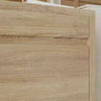 Comodino Famapy Smart Rovere Chiaro con Cassetto Nascosto, Top Ribaltabile - Anta con Serratura NFC e Cassetto Inferiore a Scomparsa, Tavolino Laterale per Camera da Letto e Soggiorno