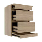 Comodino Famapy Smart Rovere Chiaro con Cassetto Nascosto, Top Ribaltabile - Anta con Serratura NFC e Cassetto Inferiore a Scomparsa, Tavolino Laterale per Camera da Letto e Soggiorno