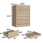Comodino Famapy Smart Rovere Chiaro con Cassetto Nascosto, Top Ribaltabile - Anta con Serratura NFC e Cassetto Inferiore a Scomparsa, Tavolino Laterale per Camera da Letto e Soggiorno