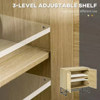Mobile Credenza con Ante in Rattan, Ripiano Regolabile, Base in Metallo, Armadietto Contenitore per Soggiorno, Camera da Letto