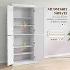 Mobile da cucina 72, dispensa con ante e ripiani, dispensa indipendente con venature del legno