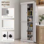 Mobile da cucina 72, dispensa con ante e ripiani, dispensa indipendente con venature del legno