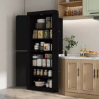 Mobile da cucina 72, dispensa con ante e ripiani, dispensa indipendente con venature del legno