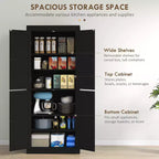 Mobile da cucina 72, dispensa con ante e ripiani, dispensa indipendente con venature del legno