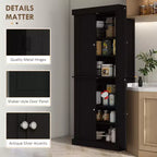 Mobile da cucina 72, dispensa con ante e ripiani, dispensa indipendente con venature del legno