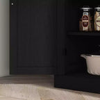 Mobile da cucina 72, dispensa con ante e ripiani, dispensa indipendente con venature del legno