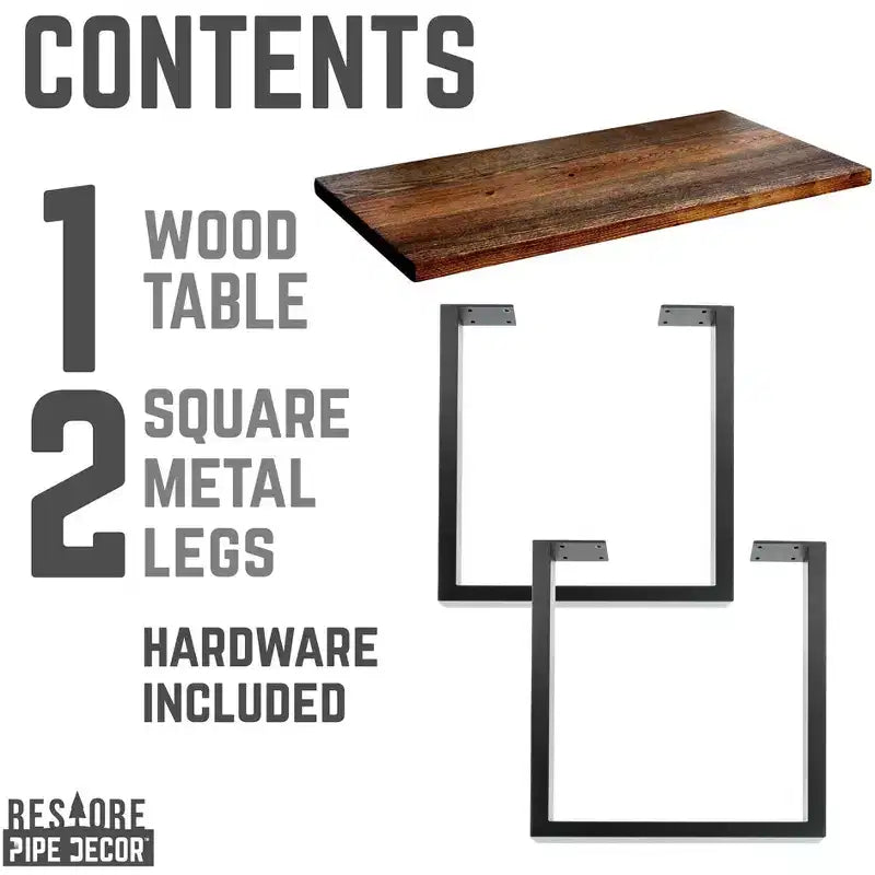 Tavolino da caffè Pipe Decor Skyline Boulder nero in legno massello con gambe Landscape da 30 cm