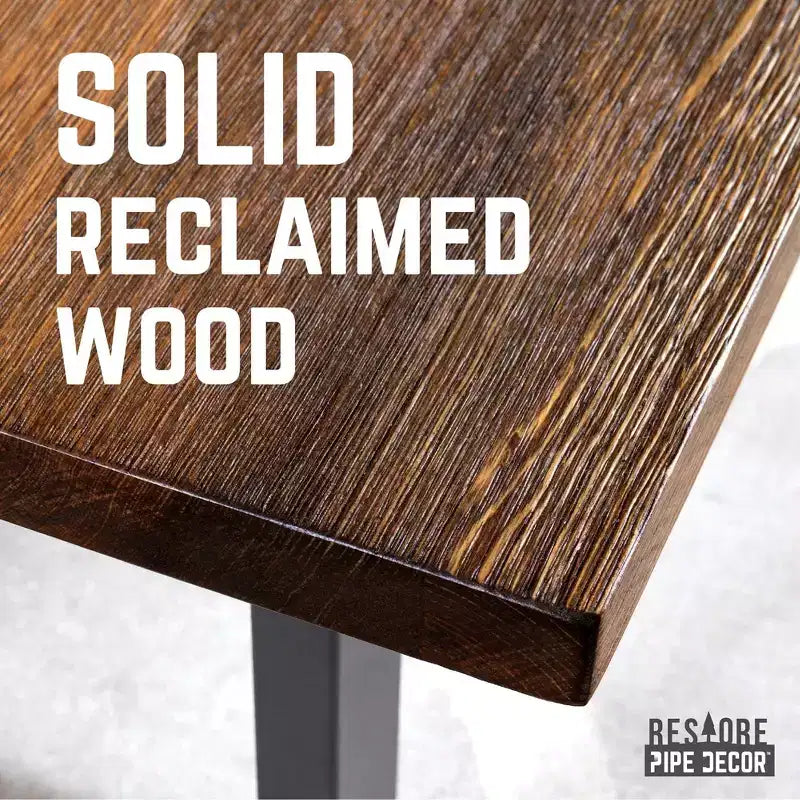 Tavolino da caffè Pipe Decor Skyline Boulder nero in legno massello con gambe Landscape da 30 cm