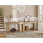 Tavolo Console Rettangolare Lungo e Stretto da 63 Pollici, Tavolo da Ingresso in Legno Stile Rustico per Corridoio, Foyer e Soggiorno, Tavolo da Divano Dietro il Divano