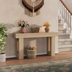 Tavolo Console Rettangolare Lungo e Stretto da 63 Pollici, Tavolo da Ingresso in Legno Stile Rustico per Corridoio, Foyer e Soggiorno, Tavolo da Divano Dietro il Divano
