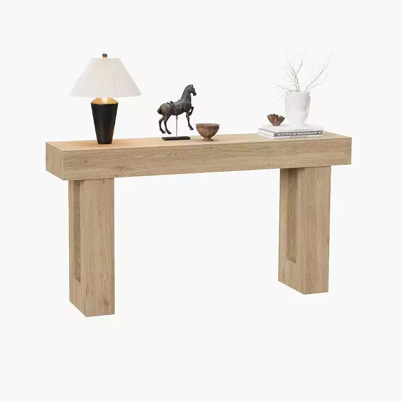 Tavolo Console Rettangolare Lungo e Stretto da 63 Pollici, Tavolo da Ingresso in Legno Stile Rustico per Corridoio, Foyer e Soggiorno, Tavolo da Divano Dietro il Divano