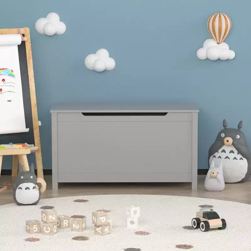 Whisen Kids Contenitore Porta Giocattoli, Mobili Contenitori Utility con Coperchio a Cerniera di Sicurezza per Bambini dai 2 Anni in su, Montaggio Rapido