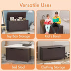 Whisen Kids Contenitore Porta Giocattoli, Mobili Contenitori Utility con Coperchio a Cerniera di Sicurezza per Bambini dai 2 Anni in su, Montaggio Rapido