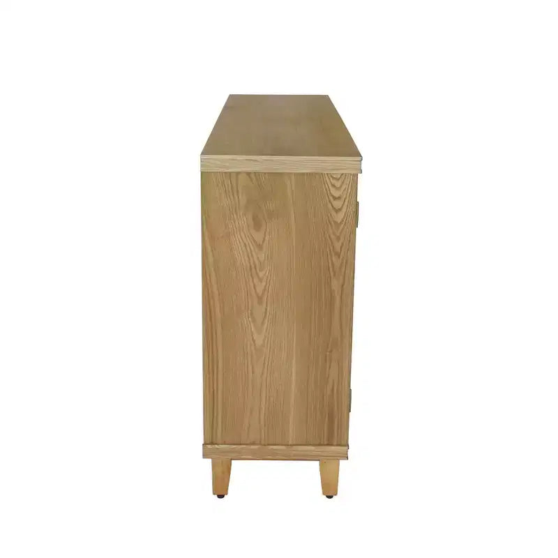 GDFStudio Isaac - Armadietto Consolle con 4 Ante in Legno di Abete Rustico da 59,00 pollici