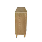 GDFStudio Isaac - Armadietto Consolle con 4 Ante in Legno di Abete Rustico da 59,00 pollici