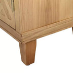 GDFStudio Isaac - Armadietto Consolle con 4 Ante in Legno di Abete Rustico da 59,00 pollici