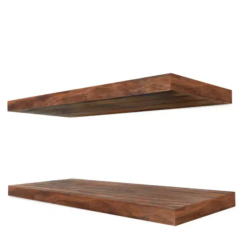 Sorbus, confezione da 2 mensole galleggianti da 24 pollici in legno massiccio - per l'arredamento di bagno, libri, camera da letto e soggiorno
