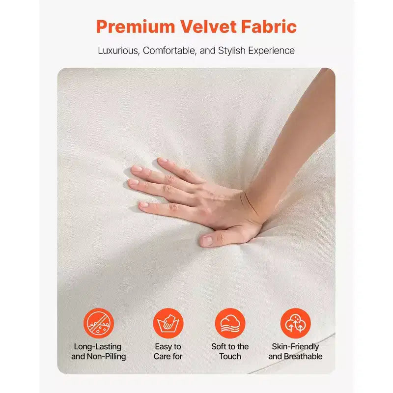 VEVOR Divano modulare a 3 posti da 100 pollici Divano comodo con sedili profondi e contenitore nascosto, Design moderno per soggiorno, appartamento o ufficio, Bianco