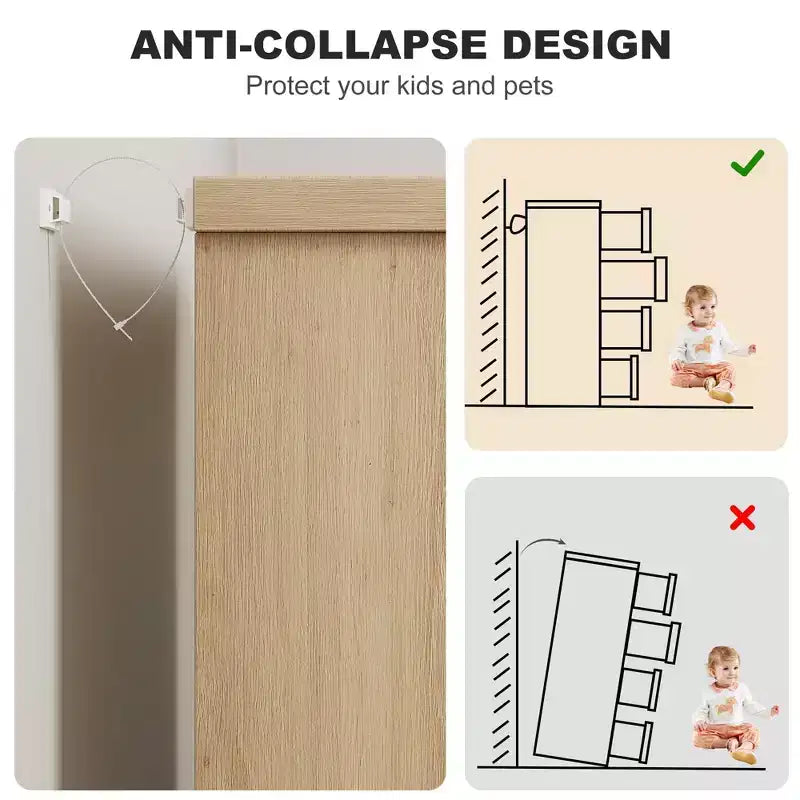 Cassettiera a quattro cassetti con maniglia integrata, mobiletto in legno, salvaspazio, adatto per soggiorni e corridoi.