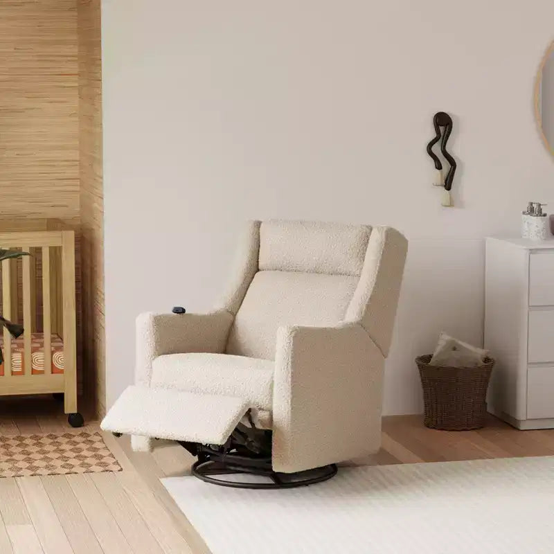 Babyletto Kiwi Deluxe Poltrona reclinabile elettrica e girevole con funzione dondolo, riscaldamento e massaggio