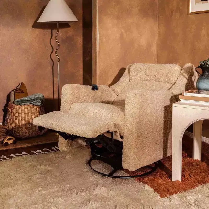 Babyletto Kiwi Deluxe Poltrona reclinabile elettrica e girevole con funzione dondolo, riscaldamento e massaggio