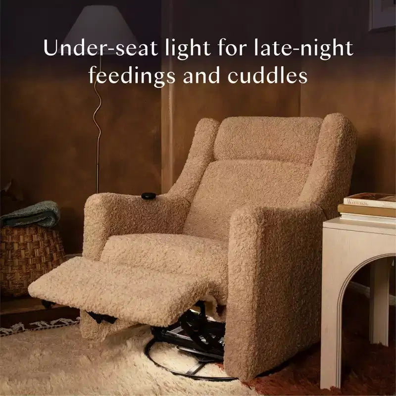 Babyletto Kiwi Deluxe Poltrona reclinabile elettrica e girevole con funzione dondolo, riscaldamento e massaggio