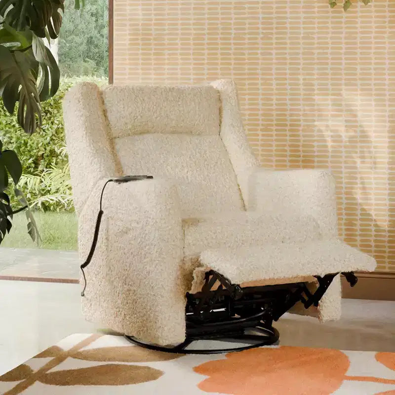 Babyletto Kiwi Deluxe Poltrona reclinabile elettrica e girevole con funzione dondolo, riscaldamento e massaggio