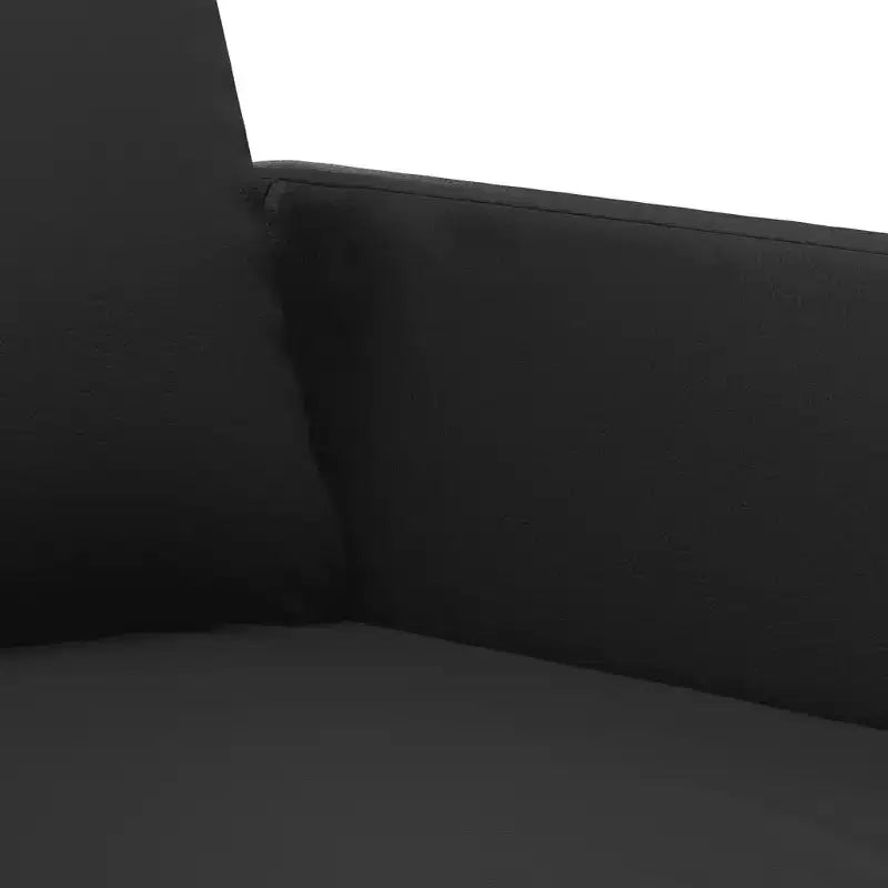 Divano moderno a 3 posti in similpelle 78 pollici – Rivestimento nero antimacchia, design minimalista dalle linee pulite, struttura robusta per soggiorno o salotto