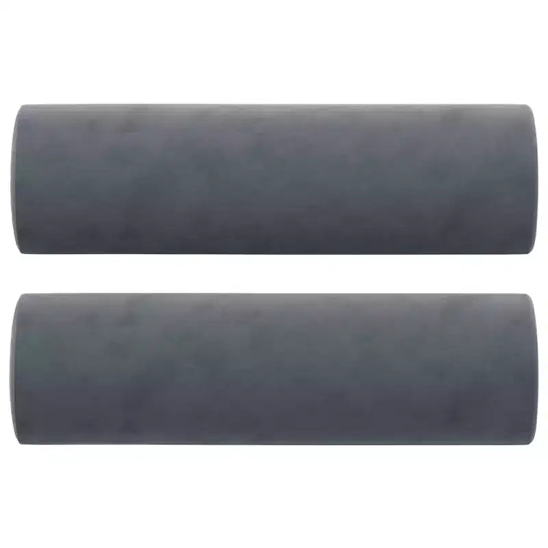 Divano 2 posti Velluto grigio scuro (100% poliestere), metallo, textilene