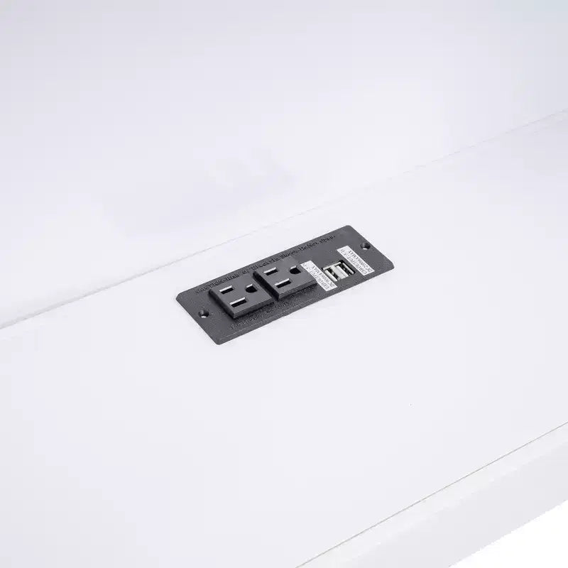 Divano letto singolo in legno con letto estraibile e armadietto, struttura letto a terra con mensole a libreria a L e porte USB per la camera da letto