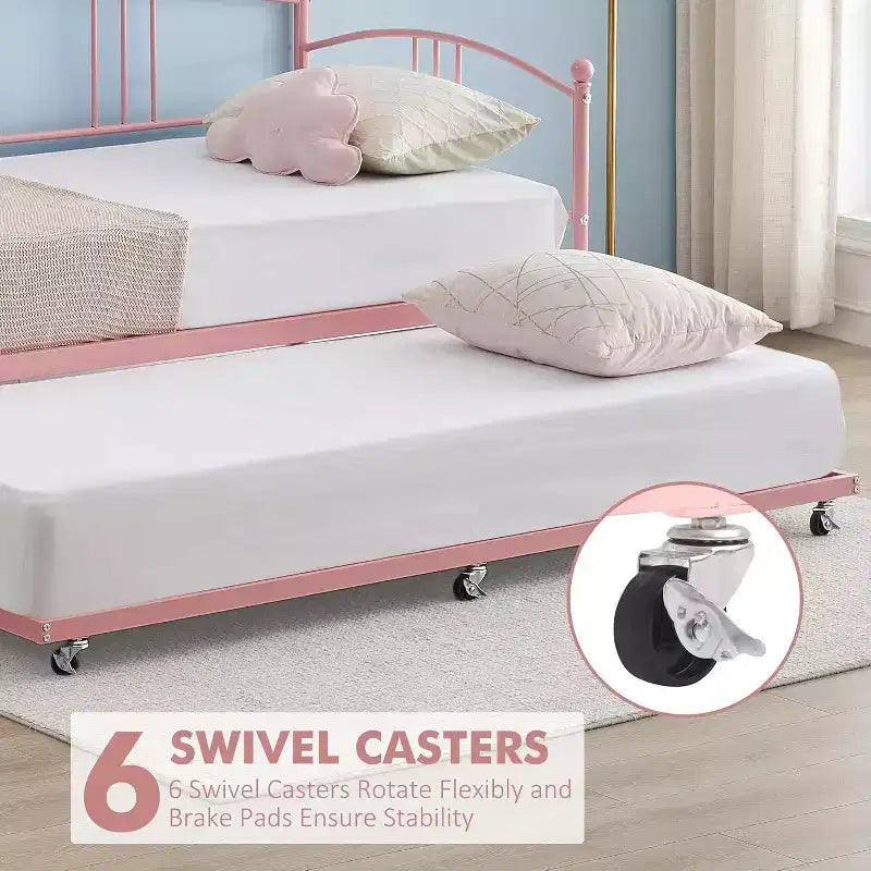 Acekool Divano Letto a Scomparsa, Struttura in Metallo con Rete Estraibile per Soggiorno, Camera da Letto e Camere per gli Ospiti
