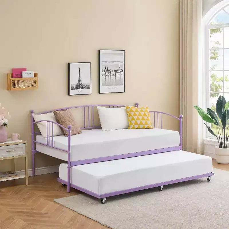Acekool Divano Letto a Scomparsa, Struttura in Metallo con Rete Estraibile per Soggiorno, Camera da Letto e Camere per gli Ospiti