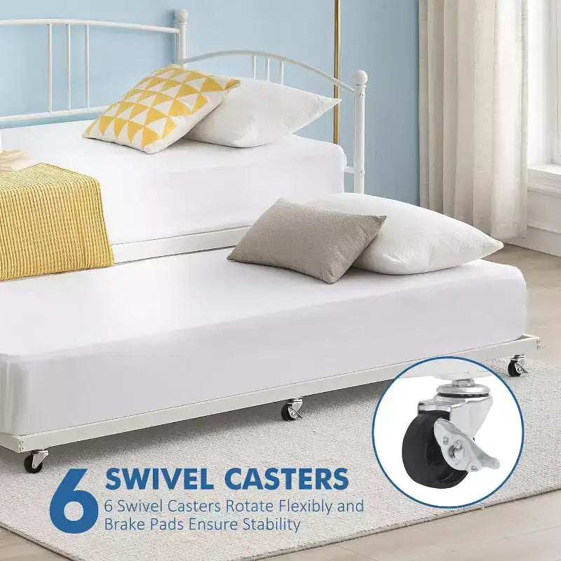 Acekool Divano Letto a Scomparsa, Struttura in Metallo con Rete Estraibile per Soggiorno, Camera da Letto e Camere per gli Ospiti