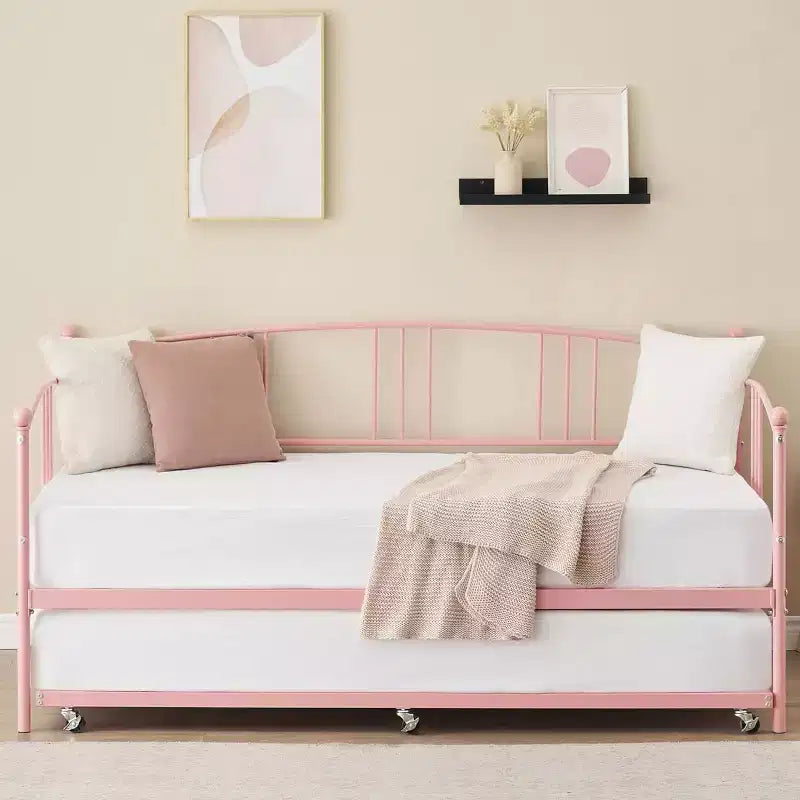 Acekool Divano Letto a Scomparsa, Struttura in Metallo con Rete Estraibile per Soggiorno, Camera da Letto e Camere per gli Ospiti