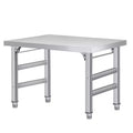 60 x 24 Stainless Steel Folding Table - 520 LBS Commercial Foldable Prep Table, Open Base Worktable with Adjustable Undershelf and Feet