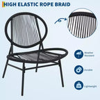 Set tavolo da pranzo e sedie, tre pezzi, mobili moderni in rattan, adatto per l'uso in sala da pranzo, soggiorno, giardino o balcone.