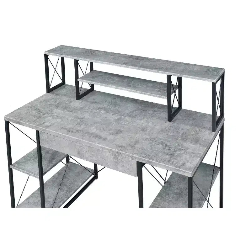 Scrivanie regolabili in altezza HomeStock, in acciaio di colore nero, altezza 129,5 cm, senza vani portaoggetti