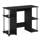 HomeStock 30 in.H Brown Color Paulownia Wood Computer Desks with Hutch Storage