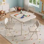 Set di 5 Tavolo e Sedie Pieghevoli per Bambini, Set di Tavolo e Sedie per Attività per Neonati e Bambini per Sala da Pranzo, Asili Nido, Aule
