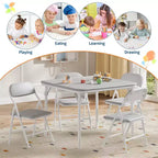 Set di 5 Tavolo e Sedie Pieghevoli per Bambini, Set di Tavolo e Sedie per Attività per Neonati e Bambini per Sala da Pranzo, Asili Nido, Aule