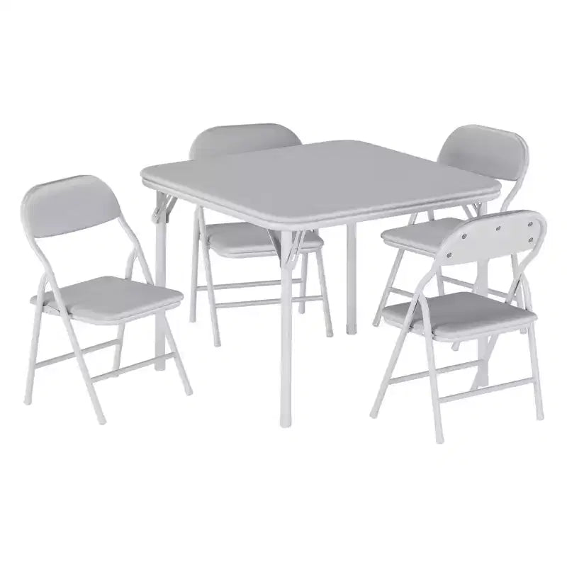 Set di 5 Tavolo e Sedie Pieghevoli per Bambini, Set di Tavolo e Sedie per Attività per Neonati e Bambini per Sala da Pranzo, Asili Nido, Aule