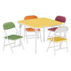 Set di 5 Tavolo e Sedie Pieghevoli per Bambini, Set di Tavolo e Sedie per Attività per Neonati e Bambini per Sala da Pranzo, Asili Nido, Aule